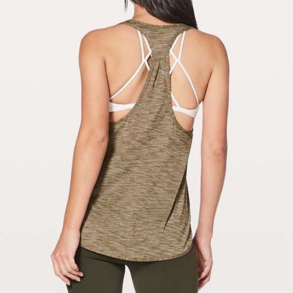 Lululemon 105 F Singlet tank top Heathered Military Green - Picture 2 of 5